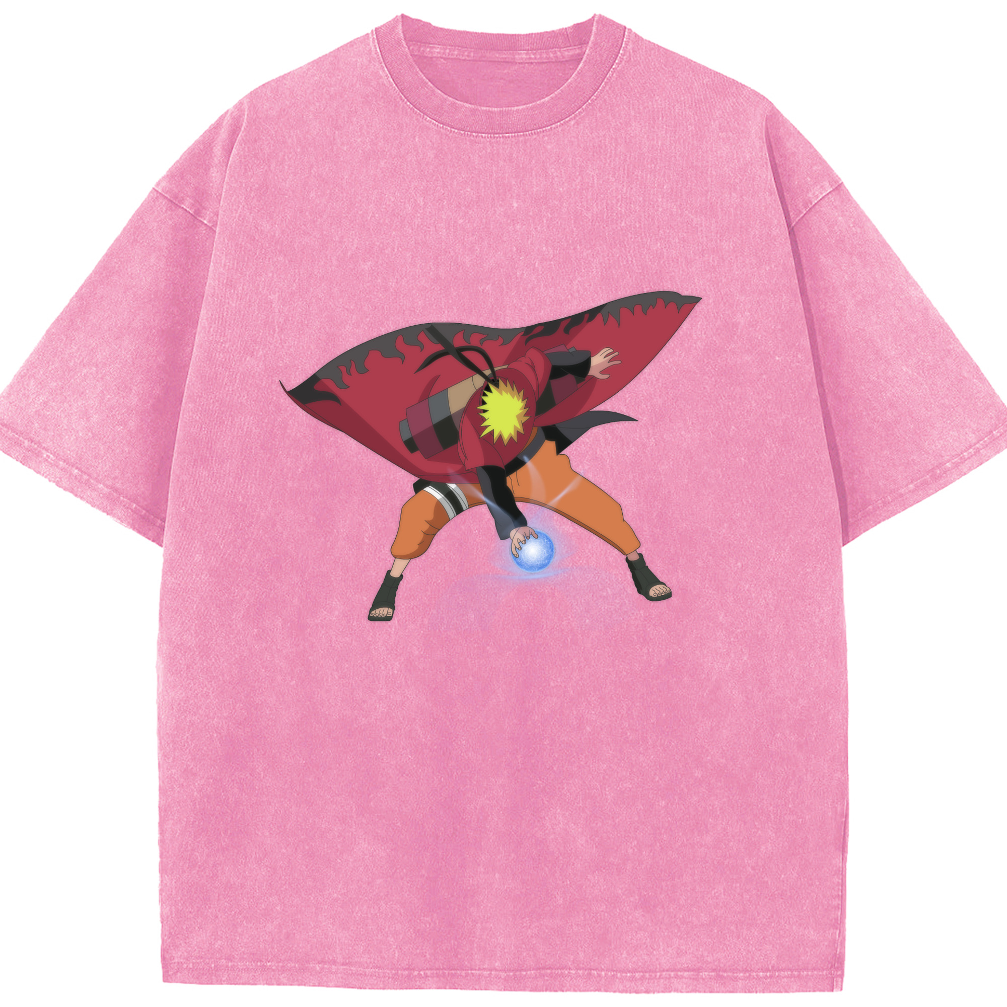 （画像用） NARUTO -ナルト- うずまき ナルト Uzumaki Naruto 綿100% ヴィンテージ風 半袖Tシャツ（フロントプリント）